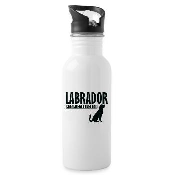 Collectionneur de merde de chien labrador - Gourde avec paille intégrée - blanc - Droite