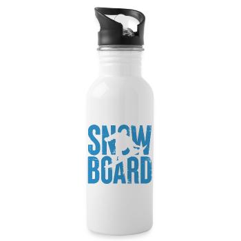 Snowboard Snowboarding Gift for Kids - Gourde avec paille intégrée - blanc - Droite