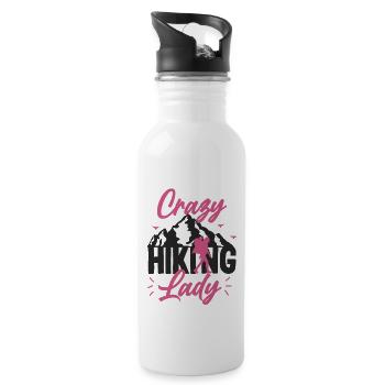 hike - Water bottle with straw - white - Right