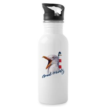 Graal Müritz Baltic Sea Baltic Sea coast gift - Water bottle with straw - white - Right