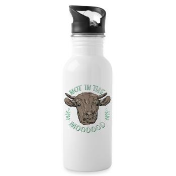 Landwirt Bäuerin - Trinkflasche mit integriertem Trinkhalm - Weiß - Rechts