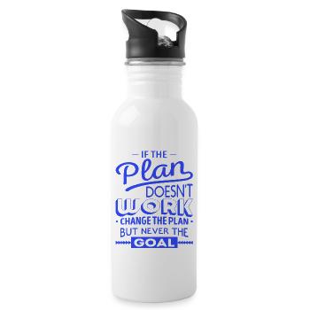 if the plan doesn t work motivational new - Trinkflasche mit integriertem Trinkhalm - Weiß - Rechts