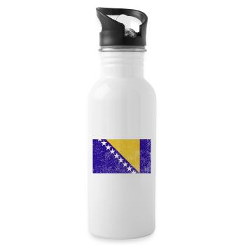 Bosna I Hercegovina by The Manzanita´s - Trinkflasche mit integriertem Trinkhalm - Weiß - Rechts