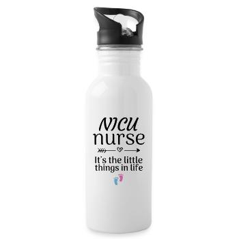 NICU Infirmière Cadeaux | Nicu étudiante - Gourde avec paille intégrée - blanc - Droite