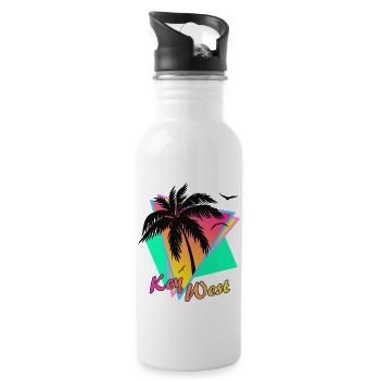 Key West - Water bottle with straw - white - Right