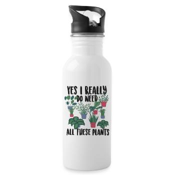 Gardener Plants - Water bottle with straw - white - Right