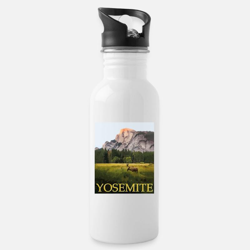 Yosemite Wild Nature - Gourde avec paille intégrée - blanc