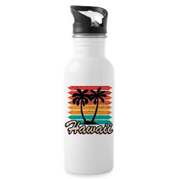 Hawaï - Gourde avec paille intégrée - blanc - Droite