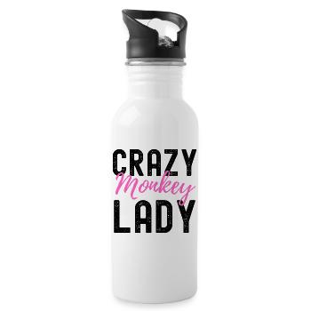 Monkey - Water bottle with straw - white - Right