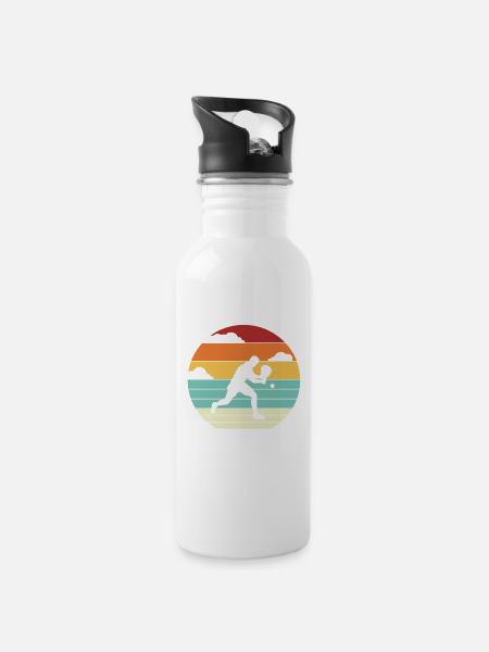 Padel Tennis Platform Tennis Paddleball Padel - Water bottle with straw - white
