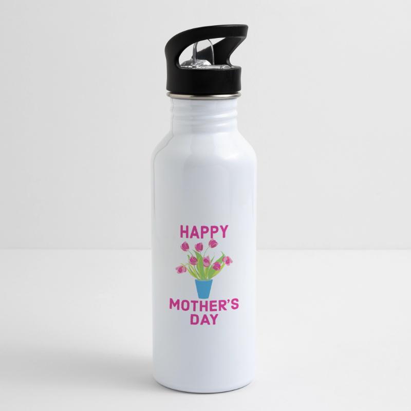 Muttertag, Muttertag, Muttertag, Muttertag Trinkflasche mit integriertem Trinkhalm