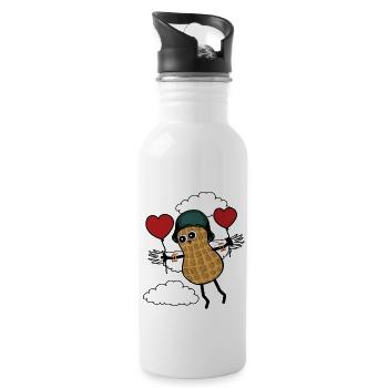 Peanut Kids Fantasy Flying Toddler Pilot - Water bottle with straw - white - Right