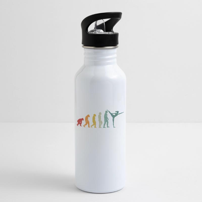 Retro Turner Evolution Gymnastics Development Monkeys Water bottle with straw