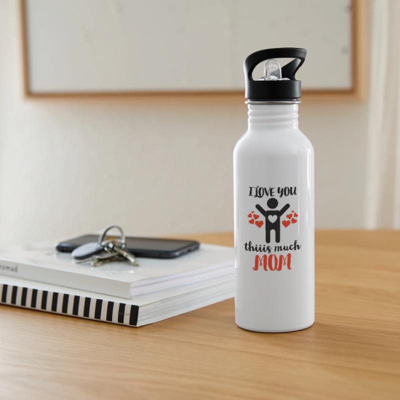 Muttertag, Muttertag, Muttertag, Muttertag Trinkflasche mit integriertem Trinkhalm