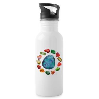 Minerals Stones Geology Collector Mineral Geologist - Water bottle with straw - white - Right