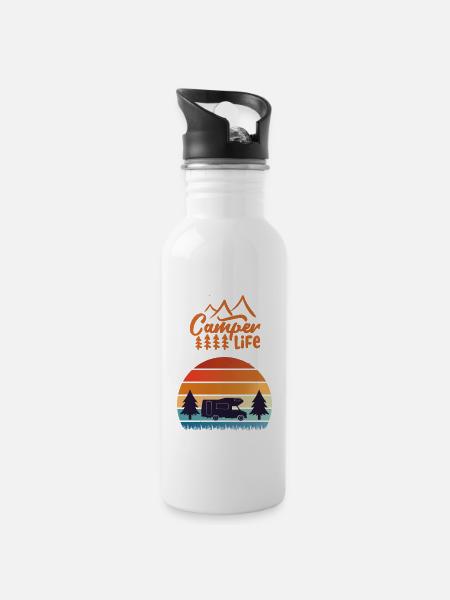 Camper Life Alkoof Mobiel - Drikkeflaske med integreret sugerør - hvid