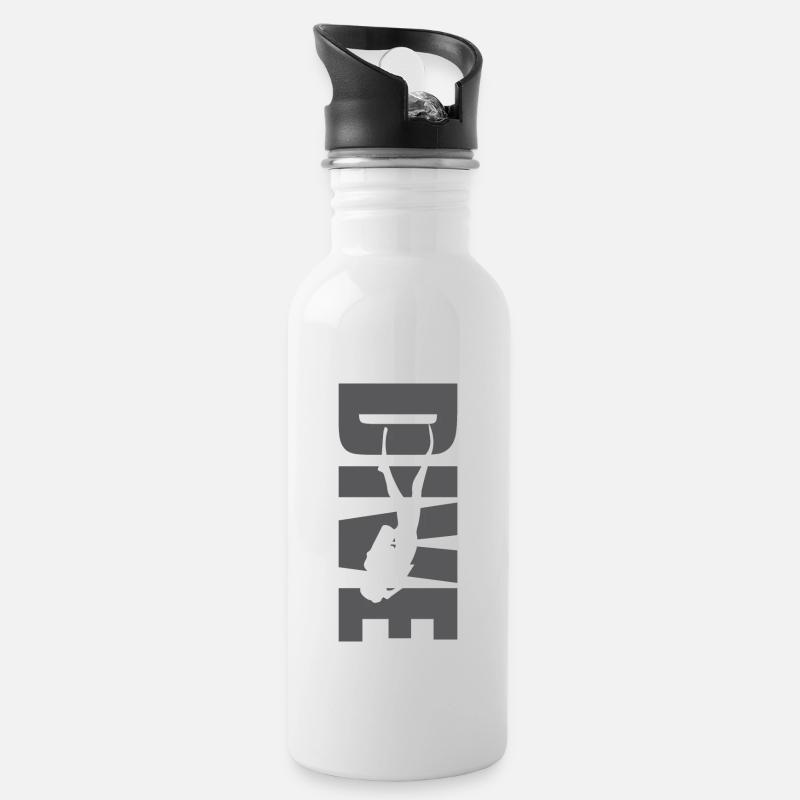 Plongée - Gourde avec paille intégrée - blanc