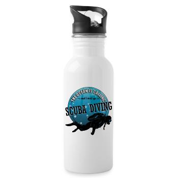 Plongée Sport Plongée Sous-marine Scuba Diving - Gourde avec paille intégrée - blanc - Droite