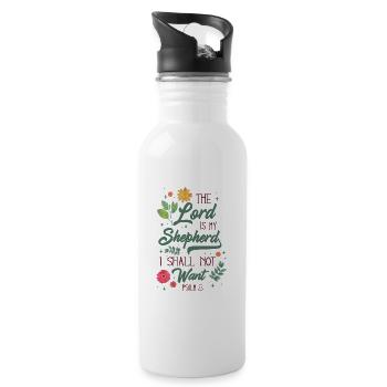 Christlicher Bibelvers Religion - Trinkflasche mit integriertem Trinkhalm - Weiß - Rechts