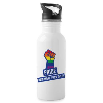 Fierté LGBT - Gourde avec paille intégrée - blanc - Droite