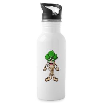 Pastinake - Trinkflasche mit integriertem Trinkhalm - Weiß - Rechts