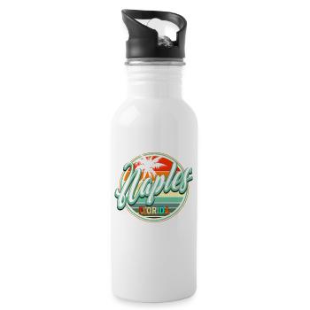 Summer Beach Holiday - Naples - Water bottle with straw - white - Right