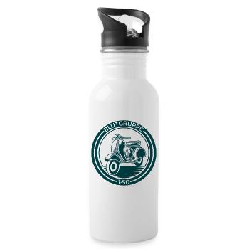 Zweitakter Roller Geschenk Gemisch - Trinkflasche mit integriertem Trinkhalm - Weiß - Rechts