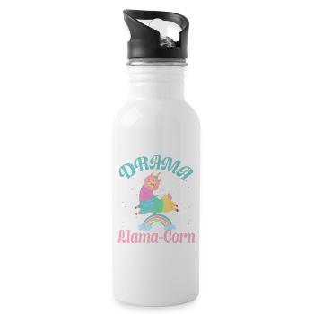Drama Llama-Corn Unicorn Unicorn Unicorn Unicorns Children - Water bottle with straw - white - Right