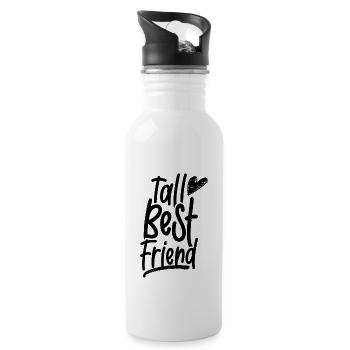 Great Best Friend Friendship Friends - Water bottle with straw - white - Right
