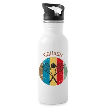 Squash - Trinkflasche mit integriertem Trinkhalm - Weiß - Rechts