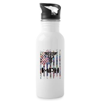 MPH Master Of Public Health degree - Water bottle with straw - white - Right