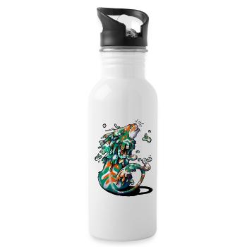 Lion - Trinkflasche mit integriertem Trinkhalm - Weiß - Rechts