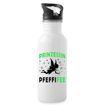 Prinzessin Pfeffifee Pfefferminz Pfefferminzlikör - Trinkflasche mit integriertem Trinkhalm - Weiß - Rechts