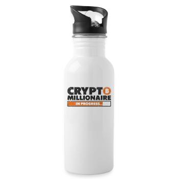 Bitcoin Miner Kryptowährung Bitcoin Mining Miner - Trinkflasche mit integriertem Trinkhalm - Weiß - Rechts