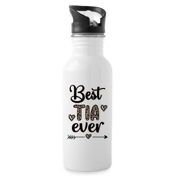 Meilleur Tia grand-mère cadeau de fête des mères Tia grand-mère - Gourde avec paille intégrée - blanc - Droite