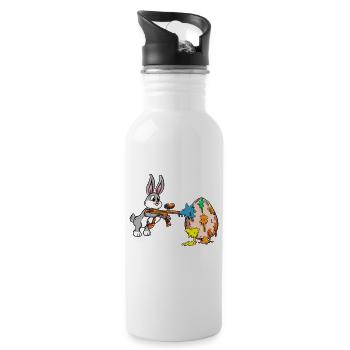 Easter Easter egg dyeing - Water bottle with straw - white - Right
