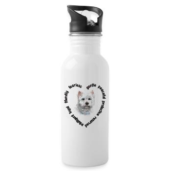 Westie amant West Highland White Terrier Mama - Gourde avec paille intégrée - blanc - Droite