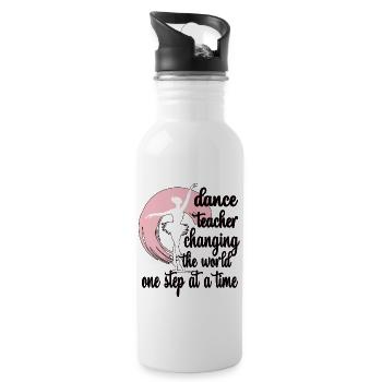 Dance Teacher Gift Dance Lessons Dance Teacher - Water bottle with straw - white - Right