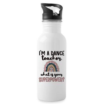 Dance Teacher Recognition Dance Teacher Dance Lessons - Water bottle with straw - white - Right