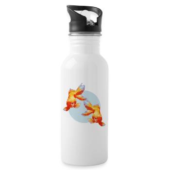 Goldfish - Trinkflasche mit integriertem Trinkhalm - Weiß - Rechts
