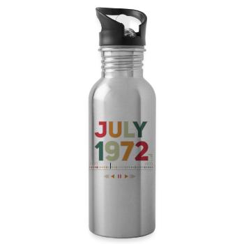 Vintage in July 1972 - Water bottle with straw - silver - Right