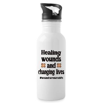 Nurse Wound Care Wound Nurse - Water bottle with straw - white - Right