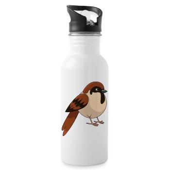 Sparrow - Water bottle with straw - white - Right