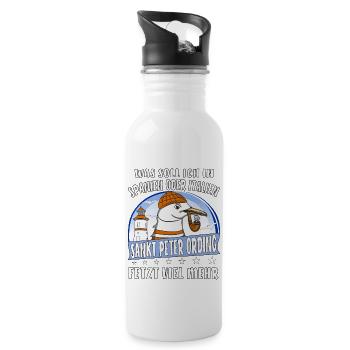 SANKT PETER ORDING - Trinkflasche mit integriertem Trinkhalm - Weiß - Rechts