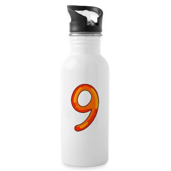 9 - Gourde avec paille intégrée - blanc - Droite