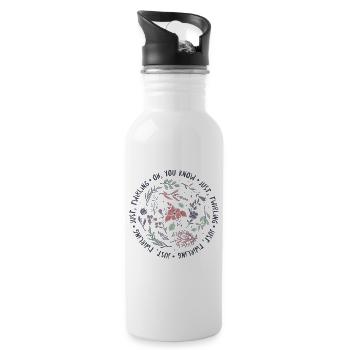 Cottagecore Aesthetic Oh You Know Just Twirling - Water bottle with straw - white - Right