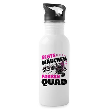 Quad - Trinkflasche mit integriertem Trinkhalm - Weiß - Rechts