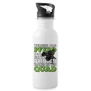 Quad - Trinkflasche mit integriertem Trinkhalm - Weiß - Rechts