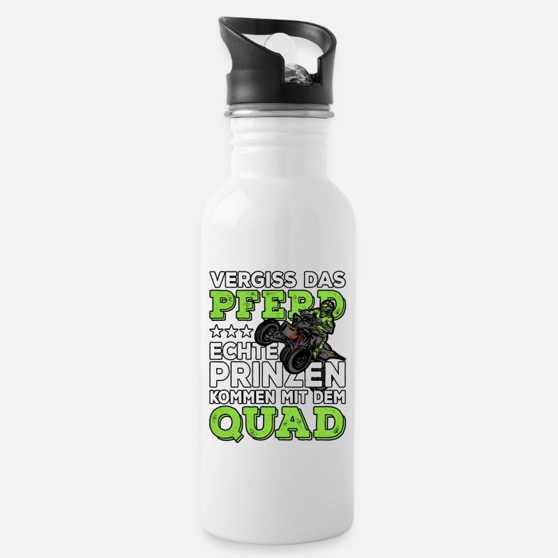 Quad - Trinkflasche mit integriertem Trinkhalm - Weiß