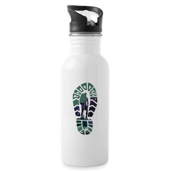 Hiker Shoeprint Hiking - Trinkflasche mit integriertem Trinkhalm - Weiß - Rechts